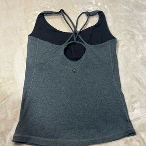 Prana Charcoal and Black Strappy Tank